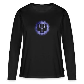 Psychologie Ego psychologique Psyched - T-shirt manches longues Premium bio Femme - noir - Devant - Julia (174cm)