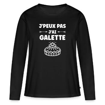 Pfannkuchen - Frauen Premium Bio Langarmshirt - Schwarz - Vorne - Julia (174cm)