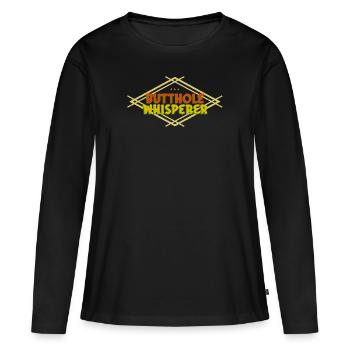 Arschloch-Flüsterer - Frauen Premium Bio Langarmshirt - Schwarz - Vorne - Julia (174cm)