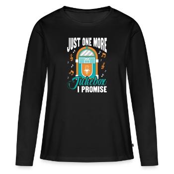 Juste un juke-box de plus que je promets boîte à musique - T-shirt manches longues Premium bio Femme - noir - Devant - Julia (174cm)