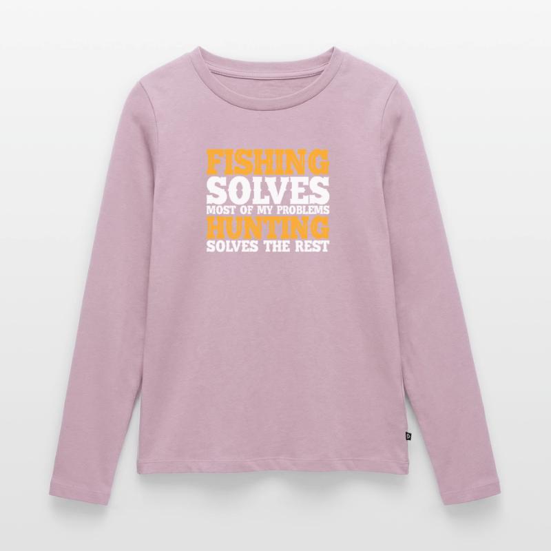 Fishing Solves Problems Women's Premium Organic Long Sleeve Shirt
