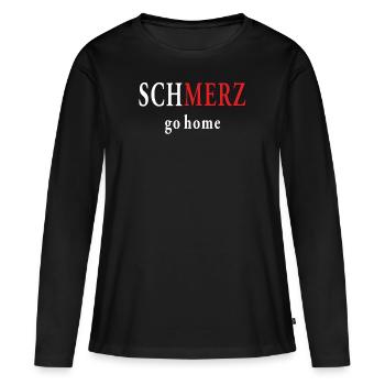 DOULEUR rentrer à la maison - T-shirt manches longues Premium bio Femme - noir - Devant - Julia (174cm)