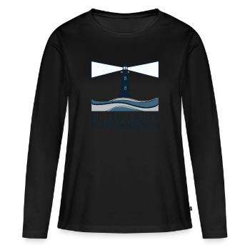 PHARES - T-shirt manches longues Premium bio Femme - noir - Devant - Julia (174cm)