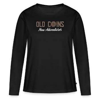 Numismatische Münze Römische Sammlung - Frauen Premium Bio Langarmshirt - Schwarz - Vorne - Julia (174cm)