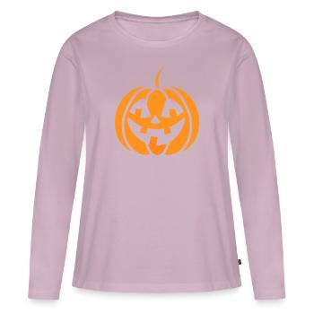 pumpkin - Women's Premium Organic Long Sleeve Shirt - dusky pink - Front - Julia (174cm)