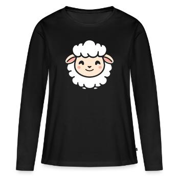Sheep - Women's Premium Organic Long Sleeve Shirt - black - Front - Julia (174cm)