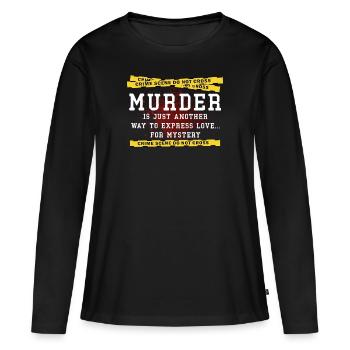 Krimi-Dinner-Spaß-Nacht - Frauen Premium Bio Langarmshirt - Schwarz - Vorne - Julia (174cm)