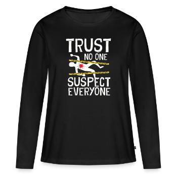 Krimi-Dinner-Spaß-Nacht - Frauen Premium Bio Langarmshirt - Schwarz - Vorne - Julia (174cm)