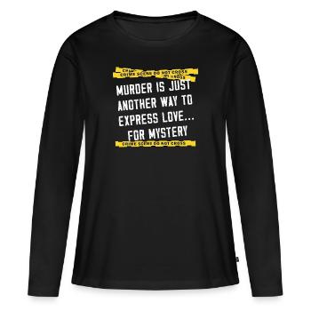 Krimi-Dinner-Spaß-Nacht - Frauen Premium Bio Langarmshirt - Schwarz - Vorne - Julia (174cm)