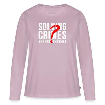 Murder Mystery Dinner Fun Night - Women's Premium Organic Long Sleeve Shirt - dusky pink - Front - Julia (174cm)