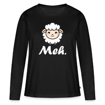 sheep - Women's Premium Organic Long Sleeve Shirt - black - Front - Julia (174cm)