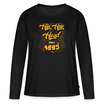 Hip-Hop Head seit 1993 - 32 Jahre Street Vibes - Frauen Premium Bio Langarmshirt - Schwarz - Vorne - Julia (174cm)