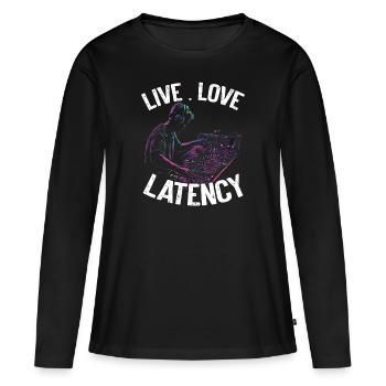 AV-Technik AV-Techniker Audiovisueller Techniker - Frauen Premium Bio Langarmshirt - Schwarz - Vorne - Julia (174cm)