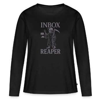 From vacation mode from the Queen Vacation office - Women's Premium Organic Long Sleeve Shirt - black - Front - Julia (174cm)