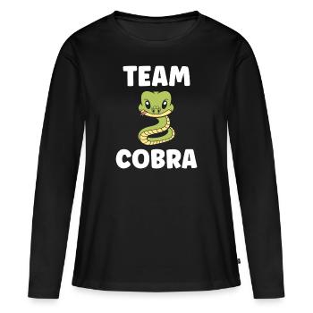 cobra - T-shirt manches longues Premium bio Femme - noir - Devant - Julia (174cm)