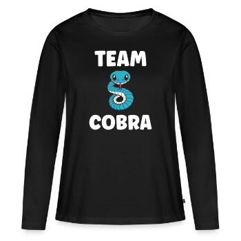 cobra - T-shirt manches longues Premium bio Femme - noir - Devant - Julia (174cm)