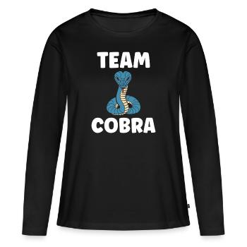 cobra - T-shirt manches longues Premium bio Femme - noir - Devant - Julia (174cm)