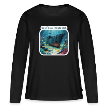 DEEP SEA MYSTERIES - Women's Premium Organic Long Sleeve Shirt - black - Front - Julia (174cm)
