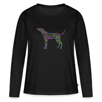 Arboriculture Walker Coonhound - T-shirt manches longues Premium bio Femme - noir - Devant - Julia (174cm)