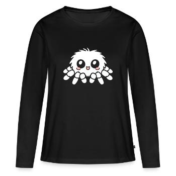 Spinne - Frauen Premium Bio Langarmshirt - Schwarz - Vorne - Julia (174cm)