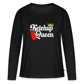 Ketchup Ketchup à la tomate - T-shirt manches longues Premium bio Femme - noir - Devant - Julia (174cm)