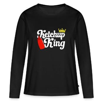 Ketchup Ketchup à la tomate - T-shirt manches longues Premium bio Femme - noir - Devant - Julia (174cm)