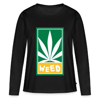 Weed - Women's Premium Organic Long Sleeve Shirt - black - Front - Julia (174cm)