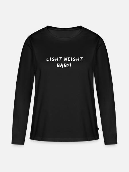 light weight baby - Frauen Premium Bio Langarmshirt - Schwarz