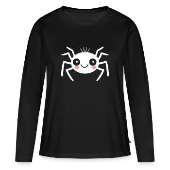Spinne - Frauen Premium Bio Langarmshirt - Schwarz - Vorne - Julia (174cm)