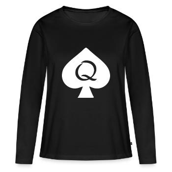 DAME DE PIQUE - T-shirt manches longues Premium bio Femme - noir - Devant - Julia (174cm)