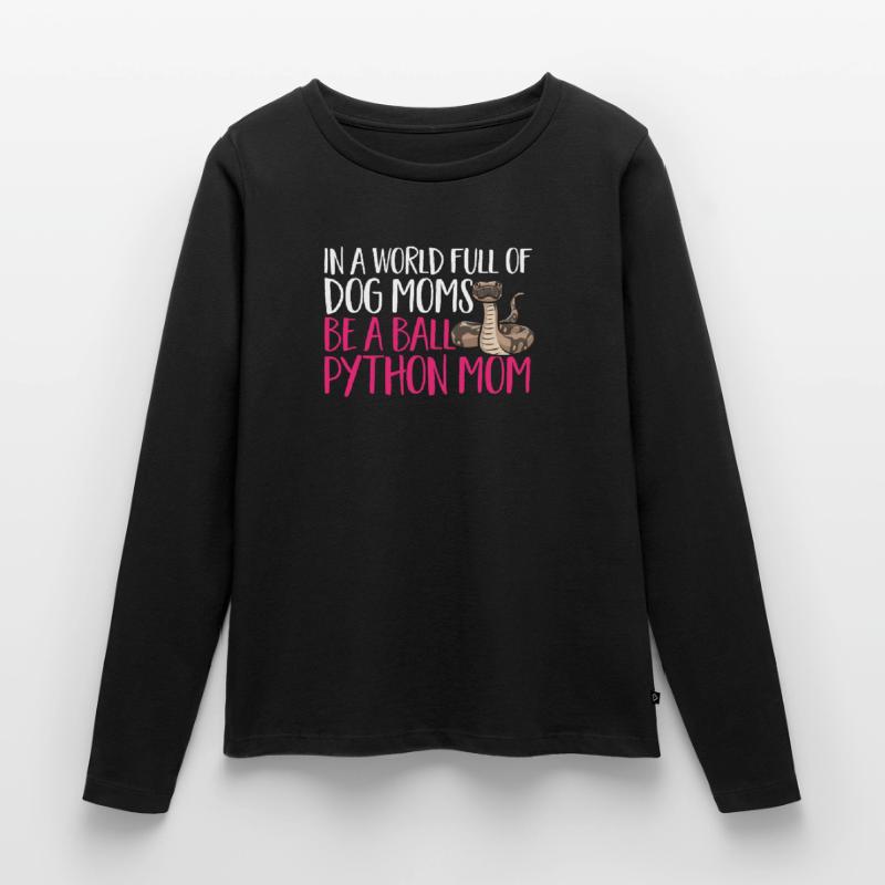 Ball Python Snake King Python T-shirt manches longues Premium bio Femme