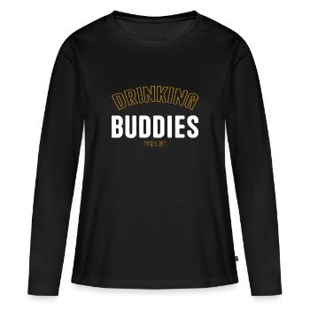 Drinking Buddies for Life Groupe d’appariement drôle - T-shirt manches longues Premium bio Femme - noir - Devant - Julia (174cm)