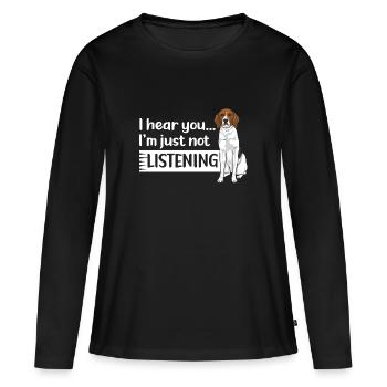 Arboriculture Walker Coonhound - T-shirt manches longues Premium bio Femme - noir - Devant - Julia (174cm)