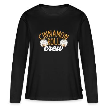 Cinnamon roll - Women's Premium Organic Long Sleeve Shirt - black - Front - Julia (174cm)