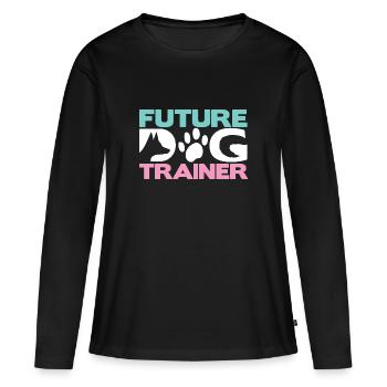 Dog Trainer Dog Training Dog - Women's Premium Organic Long Sleeve Shirt - black - Front - Julia (174cm)