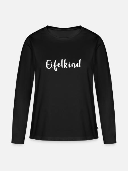 Eifelkind T-Shirt - Frauen Premium Bio Langarmshirt - Schwarz