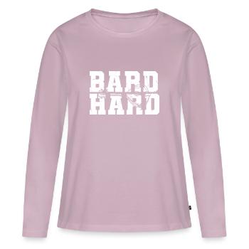 Bard Hard Bard Musician Pun - Women's Premium Organic Long Sleeve Shirt - dusky pink - Front - Julia (174cm)