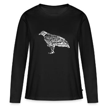 Faucons Oiseaux Oiseaux - T-shirt manches longues Premium bio Femme - noir - Devant - Julia (174cm)