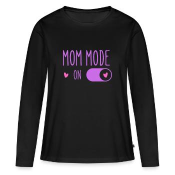 Mom mode open funny mother's day mom to be - Women's Premium Organic Long Sleeve Shirt - black - Front - Julia (174cm)