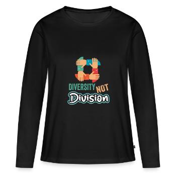 Feiern Sie die Vielfalt, nicht die Spaltung, die Einheit - Frauen Premium Bio Langarmshirt - Schwarz - Vorne - Julia (174cm)