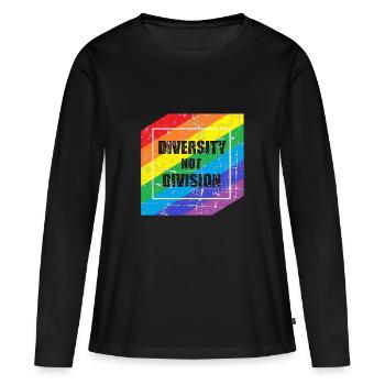 Feiern Sie die Vielfalt, nicht die Spaltung, die Einheit - Frauen Premium Bio Langarmshirt - Schwarz - Vorne - Julia (174cm)