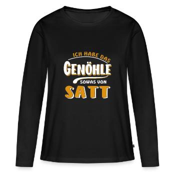 J’EN AI MARRE DE ÇA - T-shirt manches longues Premium bio Femme - noir - Devant - Julia (174cm)