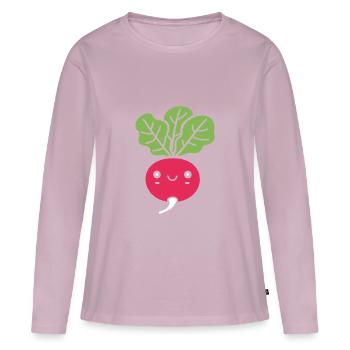 radish - Women's Premium Organic Long Sleeve Shirt - dusky pink - Front - Julia (174cm)