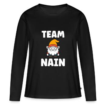 Nain - T-shirt manches longues Premium bio Femme - noir - Devant - Julia (174cm)