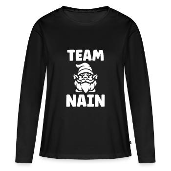 Nain - T-shirt manches longues Premium bio Femme - noir - Devant - Julia (174cm)