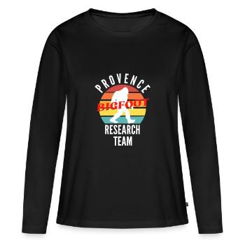 PROVENCE BIGFOOT RESEARCH TEAM - T-shirt manches longues Premium bio Femme - noir - Devant - Julia (174cm)