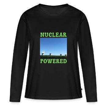 CENTRALE NUCLEAIRE ET NATURE PHOTO - T-shirt manches longues Premium bio Femme - noir - Devant - Julia (174cm)