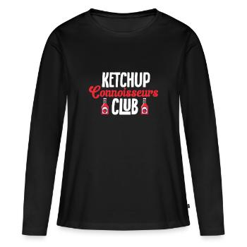 Ketchup Ketchup à la tomate - T-shirt manches longues Premium bio Femme - noir - Devant - Julia (174cm)