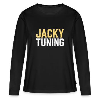 Jacky Tuning - T-shirt manches longues Premium bio Femme - noir - Devant - Julia (174cm)