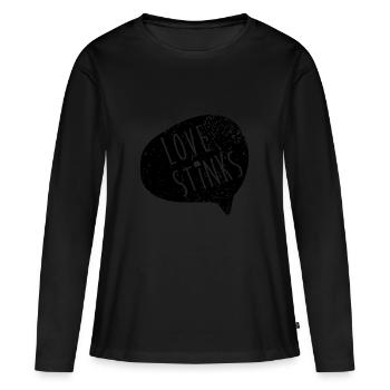 Peurs d'amour - T-shirt manches longues Premium bio Femme - noir - Devant - Julia (174cm)